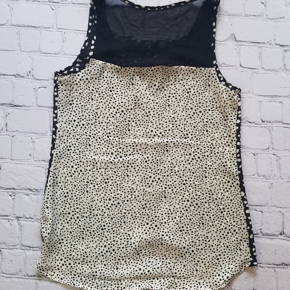 Express Sheer Polka Dot Dressy Tank Sz S - Picture 2 of 7